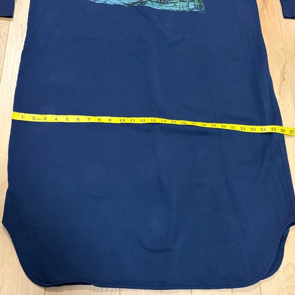 Vintage Loon Print Fleece Mock Neck Nightgown, O/S, see measurements - Picture 9 of 12